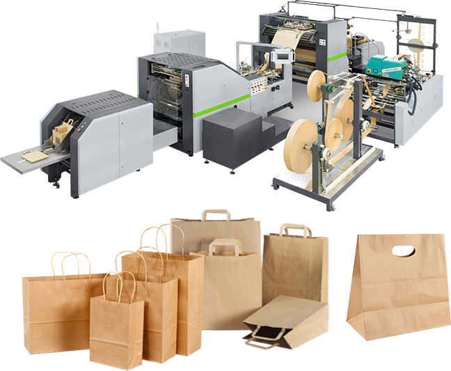 Fully Automatic Square Bottom Paper Bag Making Machine